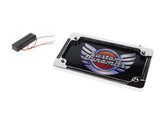 Custom Dynamics License Plate Frames & Lights Chrome All In One Flat License Plate Frames